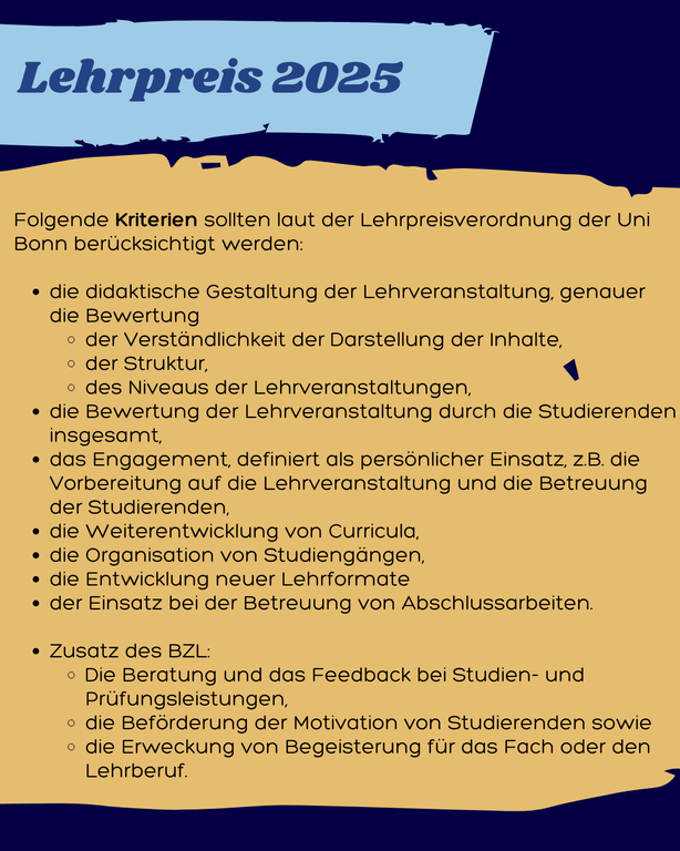 Lehrpreis der Universität Bonn Lehrpreis der Universität Bonn