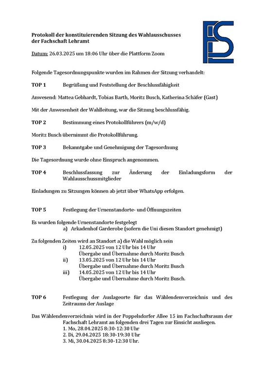 02. Protokoll konstituierende Sitzung Wahlausschuss 2025.pdf 02. Protokoll konstituierende Sitzung Wahlausschuss 2025.pdf