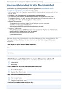 Interessenbekundung Abschlussarbeit