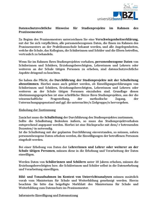 160404_Bonn_Datenschutzrechtliche Hinweise fu308r Studienprojekte.pdf 160404_Bonn_Datenschutzrechtliche Hinweise fu308r Studienprojekte.pdf